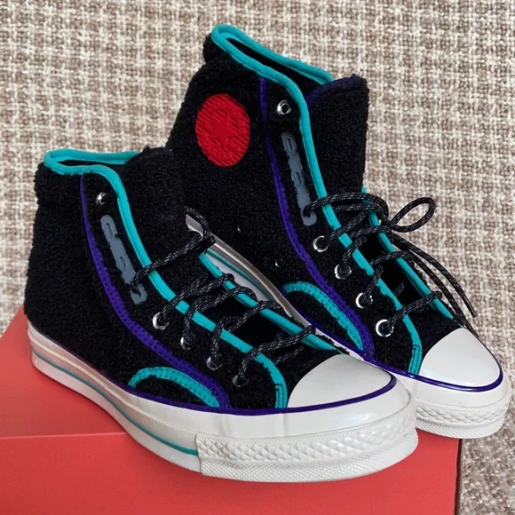 Converse Chuck 70 Hi Black/Court Purple/Egret Men’s - Picture 6 of 16